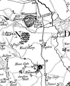 Tupton on Burdett's Map 1791